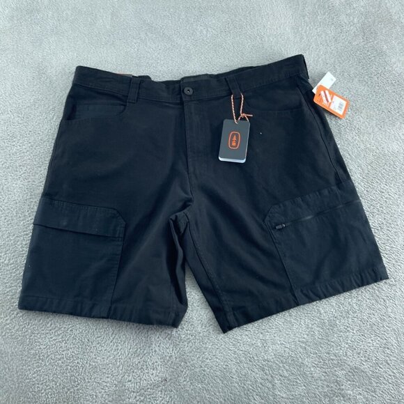 Bass Outdoor Pro Cargo Shorts 40 Black Cotton/Spandex Blend NWT 2565 - Picture 1 of 10